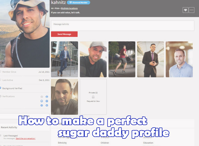 how to make a perfect sugar daddy profile, fill a sugar daddy profile